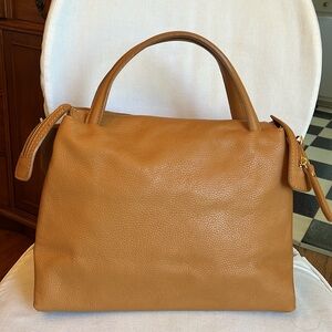Italian Tan Leather Handbag - Brand New - Handmade